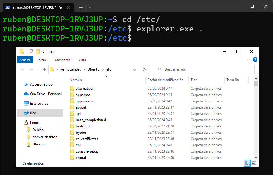 Abrir explorador Windows desde Linux